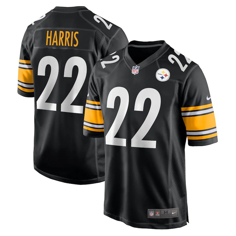 Men Pittsburgh Steelers #22 Najee Harris Nike Black 2021 Draft First Round Pick Game NFL Jersey->pittsburgh steelers->NFL Jersey